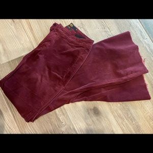 L&B Maroon Corduroy Flares- size 6